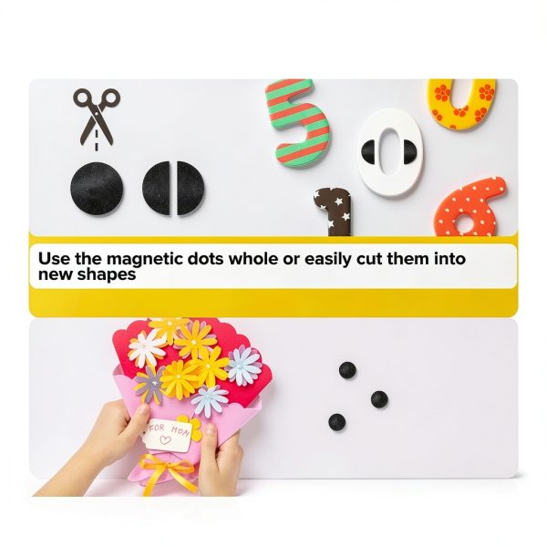 Small Magnets SALEX 0.8 Inch Adhesive Dots Pack of 120 for Crafts-2