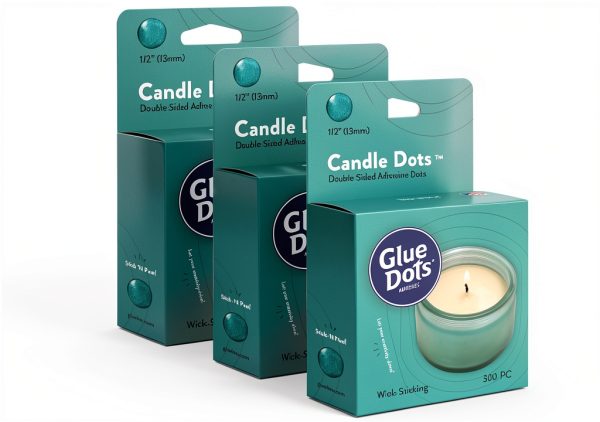 Glue Dots Double‑Sided Permanent Adhesive Dots 1/2" 3‑Pack 900 Dots-0