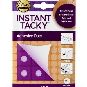 Aleene's Instant Tacky Adhesive Dots, Acid Free Glue Dots, Strong Hold, 3/8" Dots, 120 Pieces-0