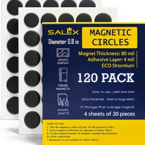 Small Magnets SALEX 0.8 Inch Adhesive Dots Pack of 120 for Crafts-0