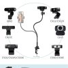 InnoGear Webcam Stand with Phone Mount, Desk Camera Arm Stands Gooseneck for Logitech Webcam BRIO 4K C960 C920 C920S C922 C922x C925e C930 C930e C615 NexiGo N60, Right Light, Gopro with 1/4" Thread-1