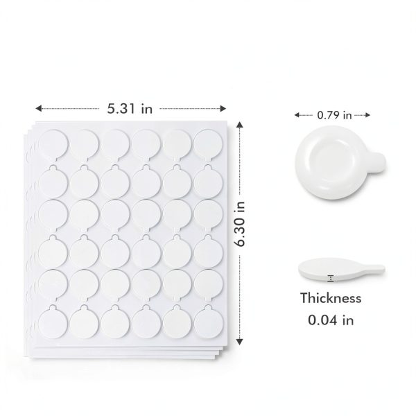 Clear Adhesive Dots 108 Pcs 20mm Removable Double‑Sided by SmoTecQ-2