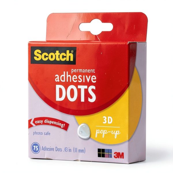 Scotch Adhesive Dots 3M Permanent Clear 75 Count for Card Making-2