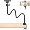 InnoGear Webcam Stand with Phone Mount, Desk Camera Arm Stands Gooseneck for Logitech Webcam BRIO 4K C960 C920 C920S C922 C922x C925e C930 C930e C615 NexiGo N60, Right Light, Gopro with 1/4" Thread-0