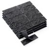 KING MOUNTAIN 1x3 Inch Hook and Loop Strips, 20 Sets Nylon Self Adhesive Tape, Double Sided Strong Back Adhesive Tape and Dots for Office, Home and Crafting, Heavy Duty, Black-0