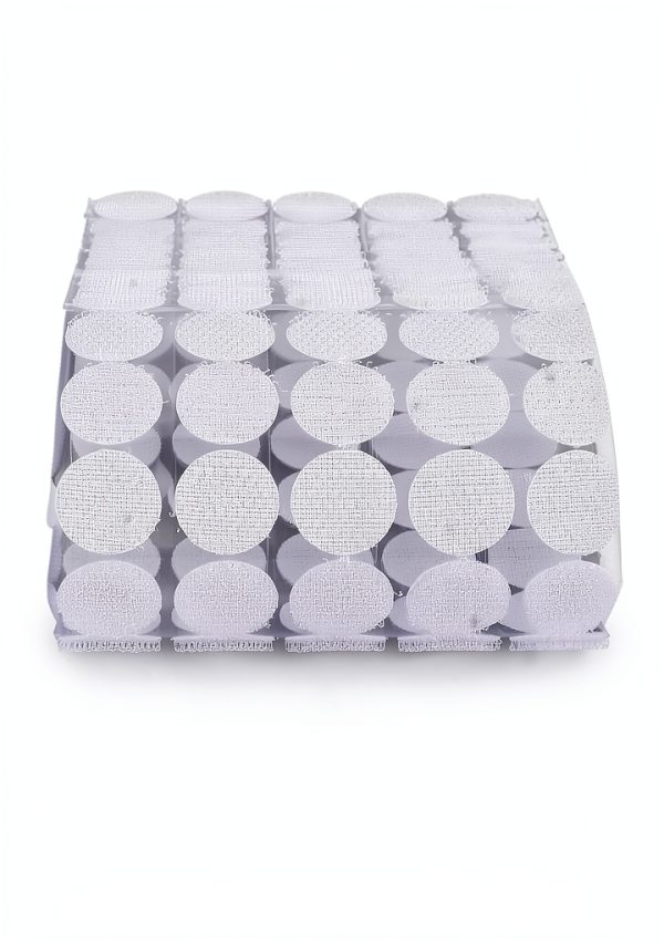 Hook and Loop Dots 1200pcs White Self Adhesive Nylon by Rindion-1