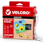 Velcro Sticky Back Hexagons 150pk 3/4 in Nature‑Inspired Adhesive Dots-0