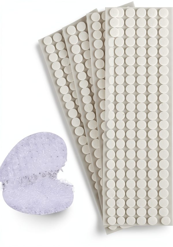 Hook and Loop Dots 1200pcs White Self Adhesive Nylon by Rindion-0