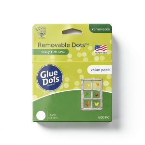 Glue Dots Double‑Sided Removable Adhesive Dots 1/2" 600‑Count Pack-0