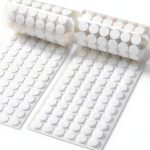 1000 Pcs (500 Pairs) 0.59inch Diameter Hook and Loop Fastener Self Adhesive Round Circle Sticky Sticker Dots for Arts and Crafts School Classroom Home and Office Use, White-0