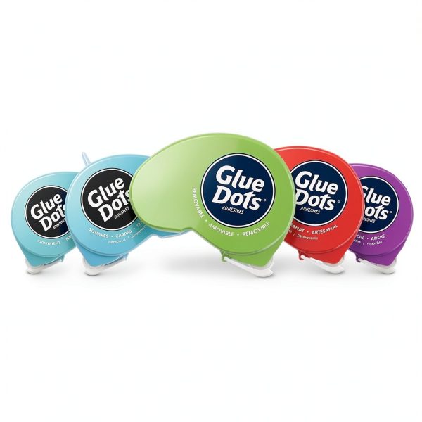 Glue Dots Permanent Double-Sided Dispenser 3/8" Blue-Tinted 200 Dots-5