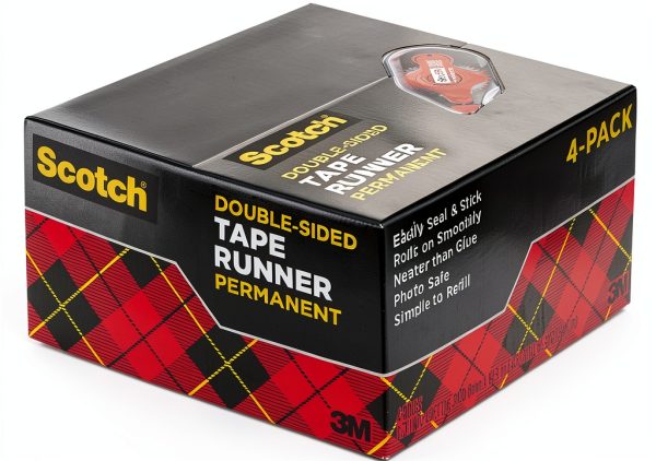 Scotch Adhesive Dot Roller Value Pack 0.31in x 49ft 4-Pack for Office-3