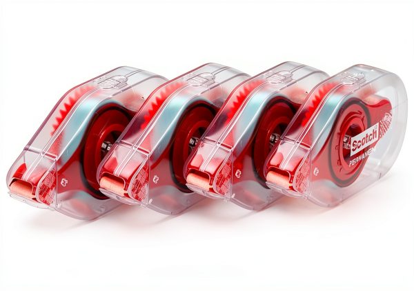 Scotch Adhesive Dot Roller Value Pack 0.31in x 49ft 4-Pack for Office-0