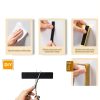 KING MOUNTAIN 1x3 Inch Hook and Loop Strips, 20 Sets Nylon Self Adhesive Tape, Double Sided Strong Back Adhesive Tape and Dots for Office, Home and Crafting, Heavy Duty, Black-3