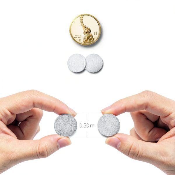 Self Adhesive Dots, Strong Adhesive 1000pcs(500 Pairs) 0.59" Diameter Sticky Back Nylon Dots, Hook & Loop Dots with Waterproof Sticky Glue Tapes, Very Suitable for Classroom, Office, Home-1