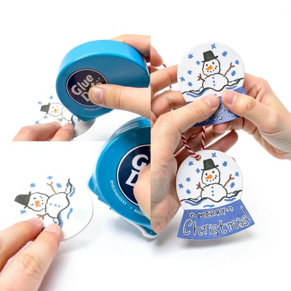 Glue Dots Permanent Double-Sided Dispenser 3/8" Blue-Tinted 200 Dots-2