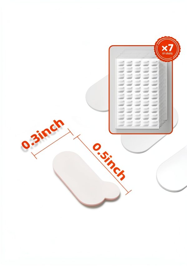 350Pcs Double Sided Adhesive Dots Removable, Clear Ballon Sticky Adhesive Tape Dots, No Trace Sticky Tack Putty for Poster, Hanging Pictures, Crafts, Christmas Decor, Museum, 0.3'' x 0.5''-6