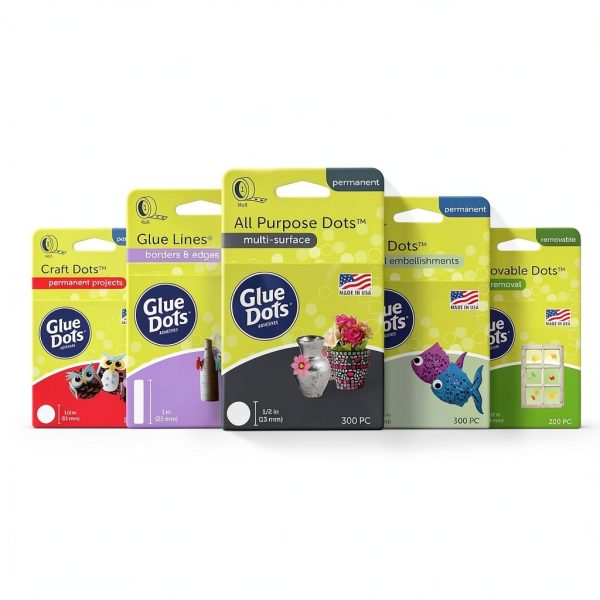 Glue Dots Double‑Sided Removable Adhesive Dots 1/2" 600‑Count Pack-7